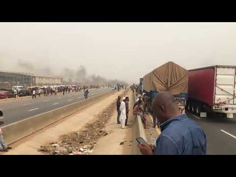 Gridlock on Lagos-Ibadan expressway as protests spread to Ogun, Rivers