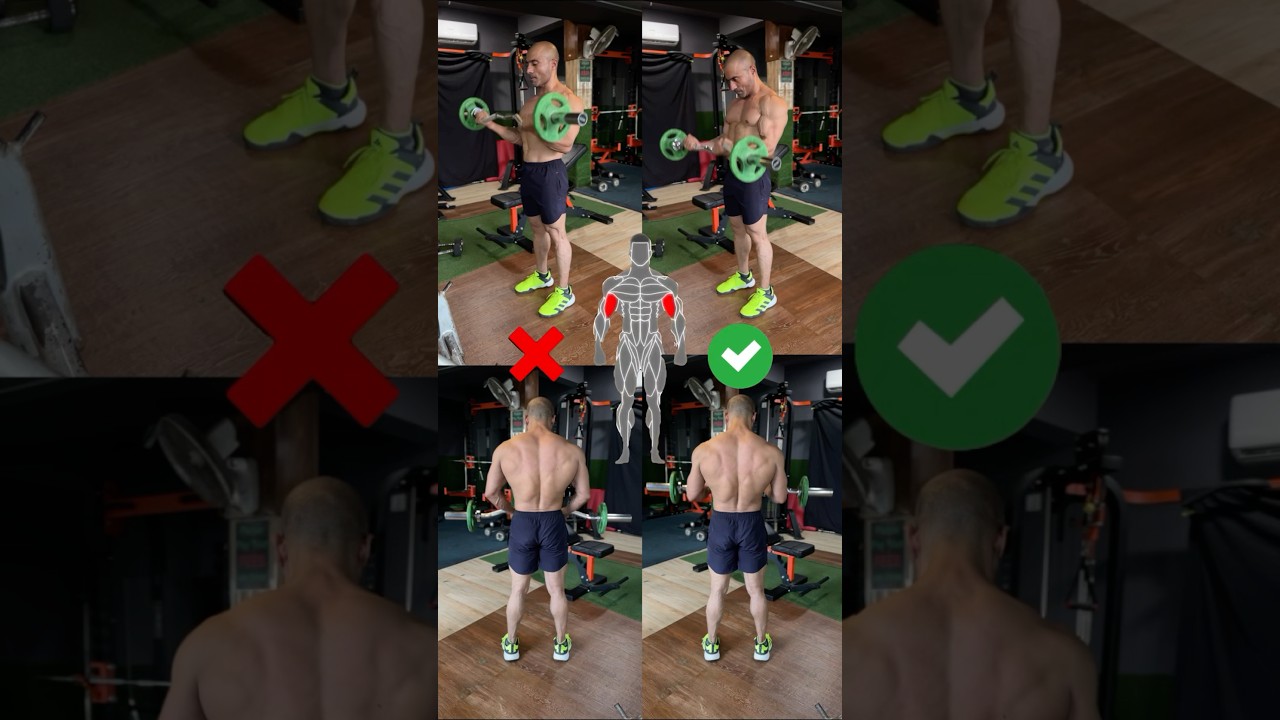 “Barbell Curl Form Mistakes That Kill Bicep Gains! 💪✅❌ 