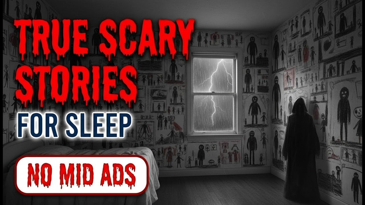 🛑 NO MID ADS 🛑 4+ HOURS of TRUE Scary Stories for Sleep | Gentle Rain | Black Screen | Vol. 82