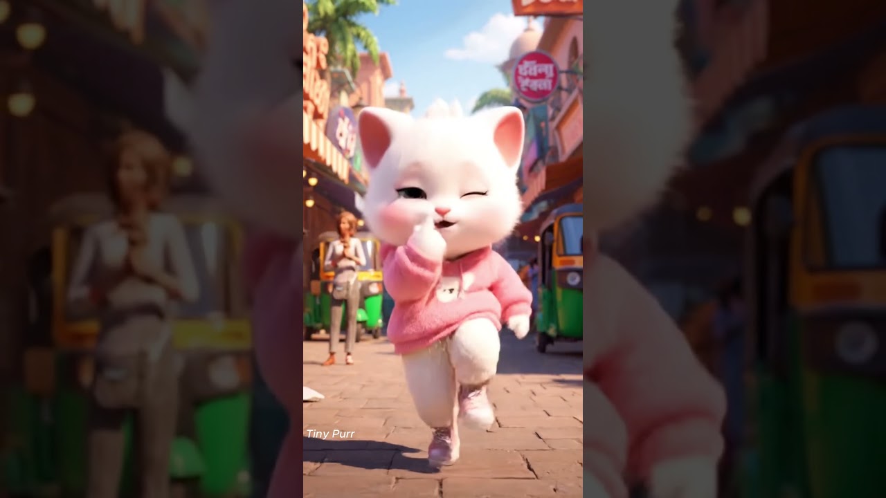 Cat with cute hoodie dance | Ai cat | 