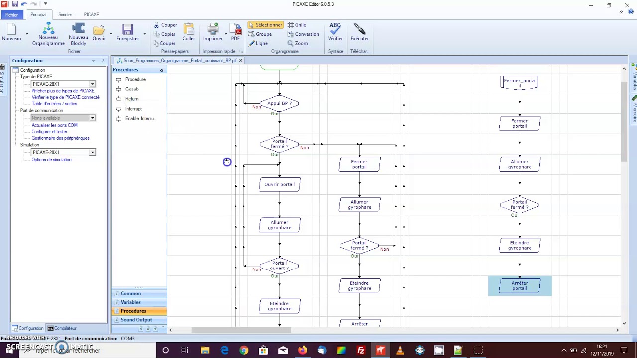 organigramme portail coulissant