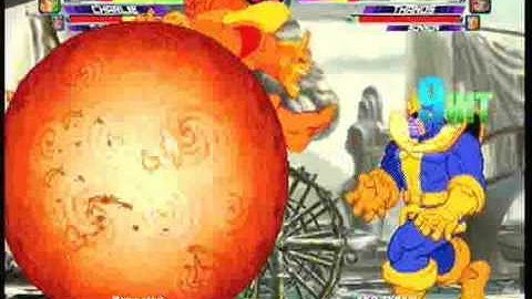 MvC2: Thanos 3x Power Ball 95% Assist Kill by Phil0pia