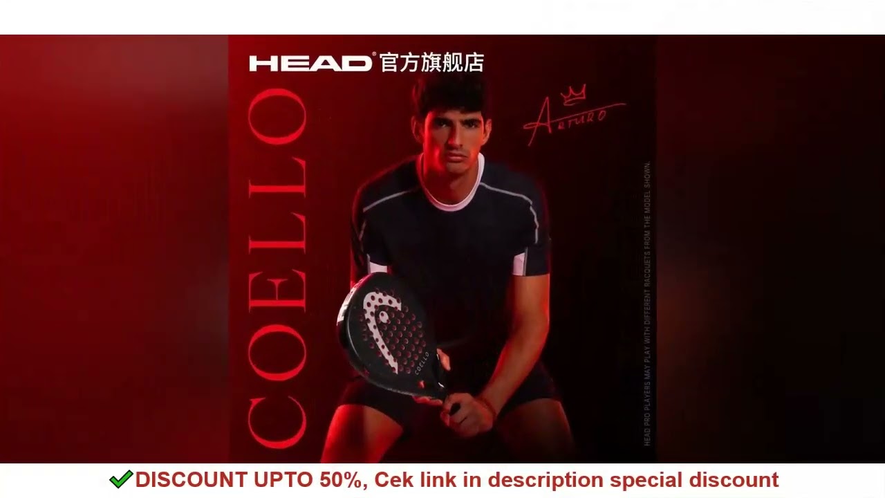 2025 NEW HEAD Professional Tennis Padel Rackets COELLO Series Carbon Fiber Eva Memory Flex Foam