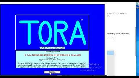 Como instalar el TORA para programación lineal muy sencillo