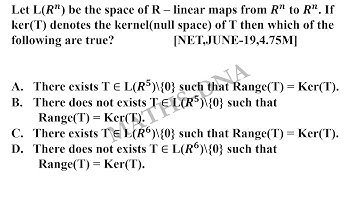Q15 | CSIR-NET/JRF | MATHEMATICS | JUNE - 2019 | PART - C | LINEAR ALGEBRA