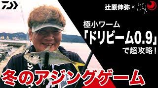 【アジング】極小ワーム「月下美人ドリビーム0.9」でタフコンディションのアジングゲームを超攻略！