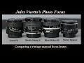 Comparing 4 vintage manual focus 50mm 1.4 lenses from Canon, Minolta, Nikon and Pentax.