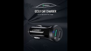 Автомобильные зарядки Ugreen.Mini и qualcomm Quick charge 3.0