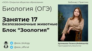 ОГЭ по Биологии | Занятие 17 | Беспозвоночные животные | Преподаватель - Артемьева Полина