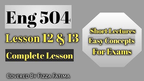 Eng 504/Lesson 12 & 13/Short Lec/(SLA)Second Language Acquisition