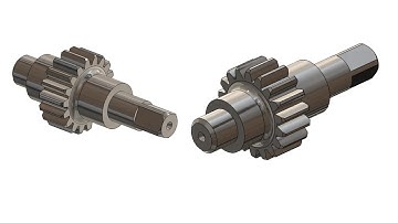 Cad modeling of Gear shaft in solidworks
