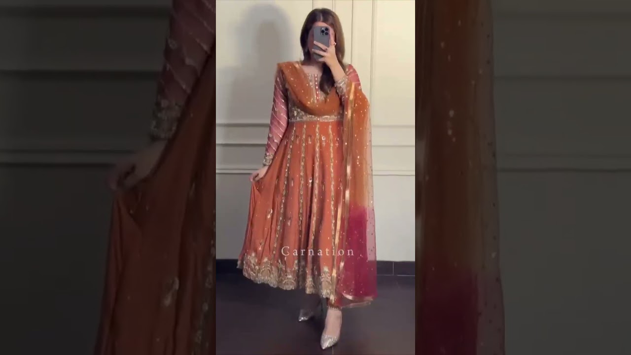 trendy dress heavy embroidery Gown 