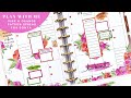 PLAN WITH ME | PINK & ORANGE PATRON SPREAD FOR SONYA | THE HAPPY PLANNER