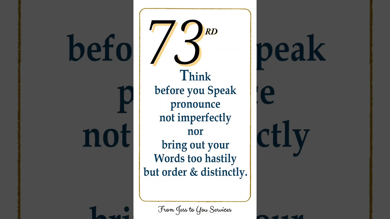 RULE 73 📖 George Washington's Rules of Civility & Decent Behavior