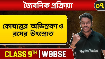 জৈবনিক প্রক্রিয়া ০৭ । Plant Physiology | Cell-to-Cell Osmosis & Ascent of Sap | Class 9 | WBBSE