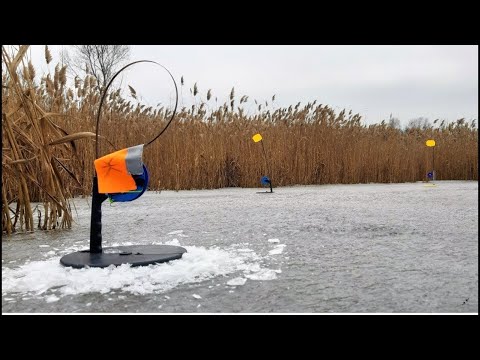 ПЕРВЫЙ ЛЁД с НОЧЁВКОЙ. Раздача щуки на жерлицы. Зимняя рыбалка на жерлицы