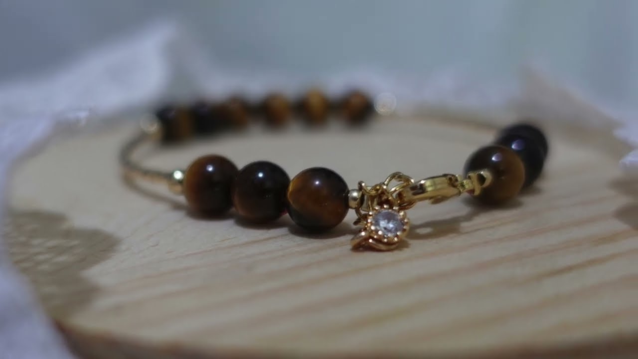 [V0 虎眼石串珠手鏈］不小心找到好久以前拍的影片 放上來哈哈