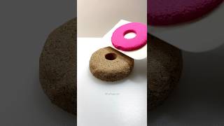 Slicing Kinetic Sand Donut for Pure Relaxation | ASMR Satisfying Video #asmr #shorts