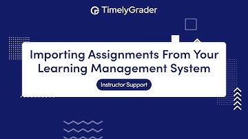 Importing Assignments From Your Learning Management System