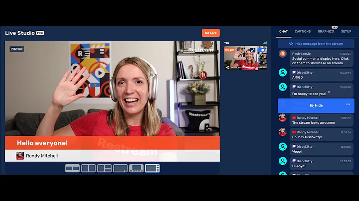 How to show live comments on screen in Restream Studio