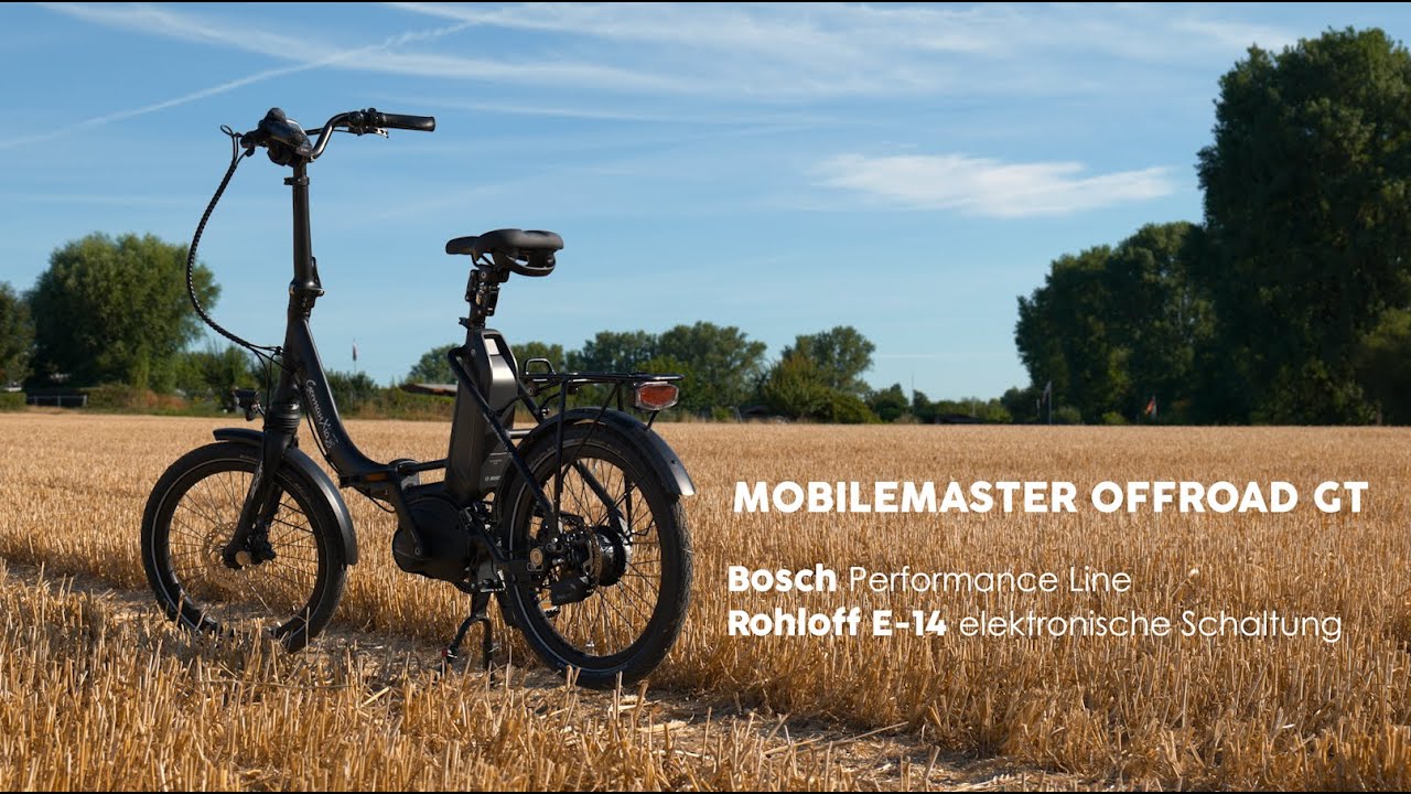 Mobilemaster E-Klapprad mit Bosch Mittelmotor und Rohloff E-14 Schaltung,  langstreckentauglich 