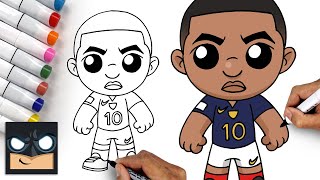 how to draw kylian mbappe world cup 2022