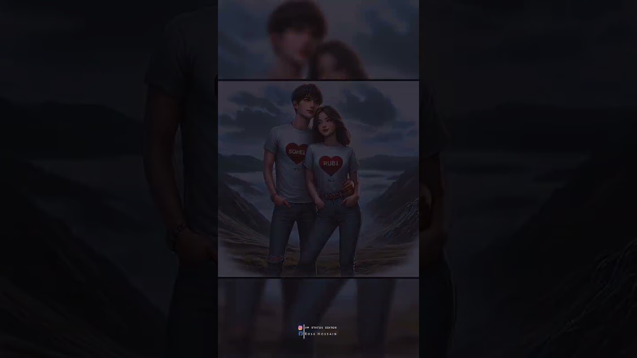 Instagram Viral Couple Name Video Viral Girl Boy T Shirt Name Video Editing Sohel & Rubi