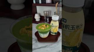 corn milk matcha latte