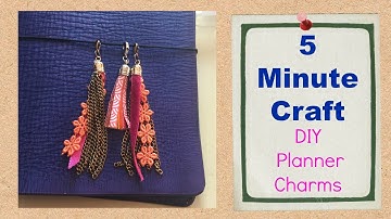 DIY Planner Charms in under 3 minutes!  Perfect for Traveler Notebooks!