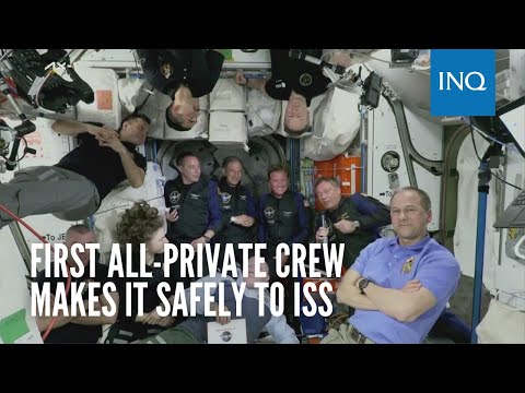 First all private crew makes it safely to ISS