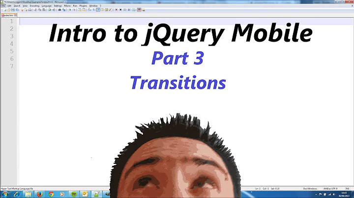 jQuery Mobile Lesson 3 - Data Transitions