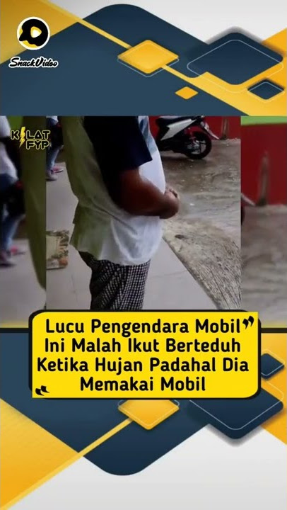Lucu Pengendara Mobil Ini Malah Ikut Berteduh Ketika Hujan Padahal Dia Memakai Mobil