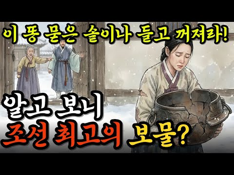 알고 보니 조선 최고의 보물 똥 묻은 솥 하나로 팔자 고친 여인의 기막힌 반전 | 야담 | 오디오북 | 옛날이야기 | 사연 | 전설 | 설화 | 이야기 | 수면북 |조강지처