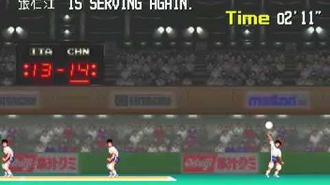 Game of the day 2152 Power Spikes (スーパーバレー91) Video System Co. 1991