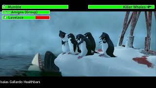 Happy Feet 2006 Leopard Seal Chase With Healthbars