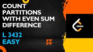 COUNT PARTITIONS WITH EVEN SUM DIFFERENCE | ARRAY | LEETCODE 3432|DSAINJS #javascript #dsa #leetcode