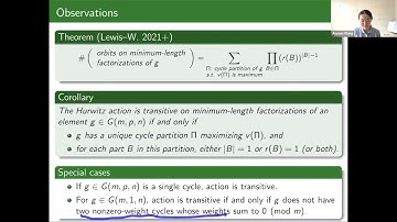 Jiayuan Wang - The Hurwitz action in complex reflection groups