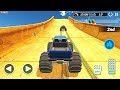 Monster truck mega ramp extreme stunts gt racing  impossible car game  android gameplay