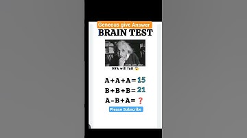 "99% Fail This Simple Looking Math Question"Only Geniuses Can Solve This Math Puzzle!" #brainquiz.