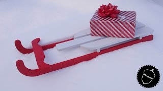 A few weeks back I saw a couple of sleds on the internet similar to this one. I really enjoy the way these vintage sleds look and 