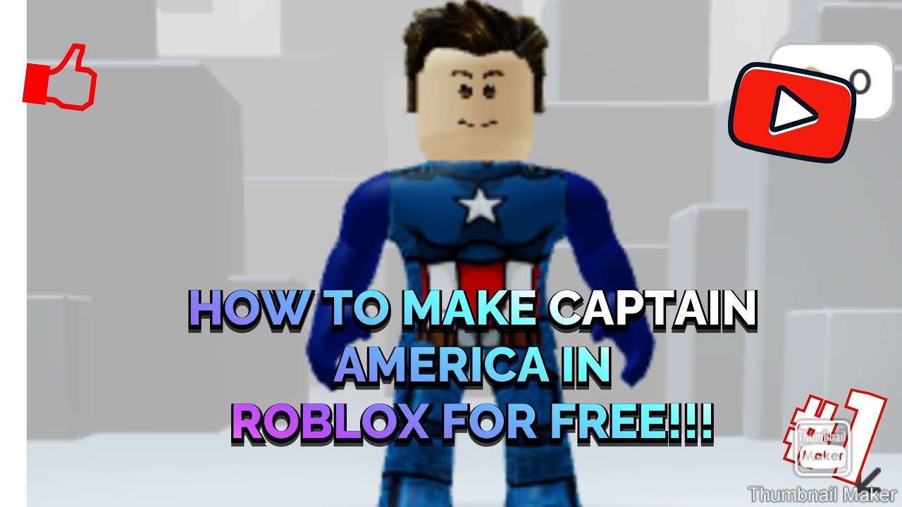 How To Make Captain America In Roblox For Free No Robux 2021 Youtube - how to make captain america set in roblox