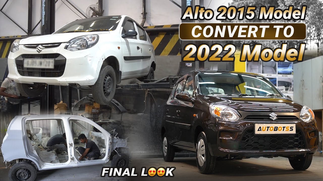 Transforming a Maruti Suzuki Alto 2015 to 2022 Model with Skoda Superb 2017 Brown Metallic Paint