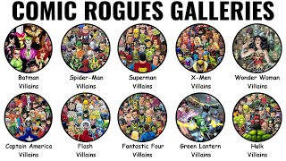 Every Comic Rogues Gallery Explained in 48 Minutes (Marvel + DC)