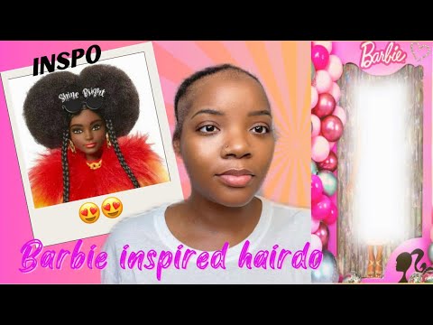 Barbie inspired 💕DIY crochet wig (easy rubber band method) with FAKE EDGES