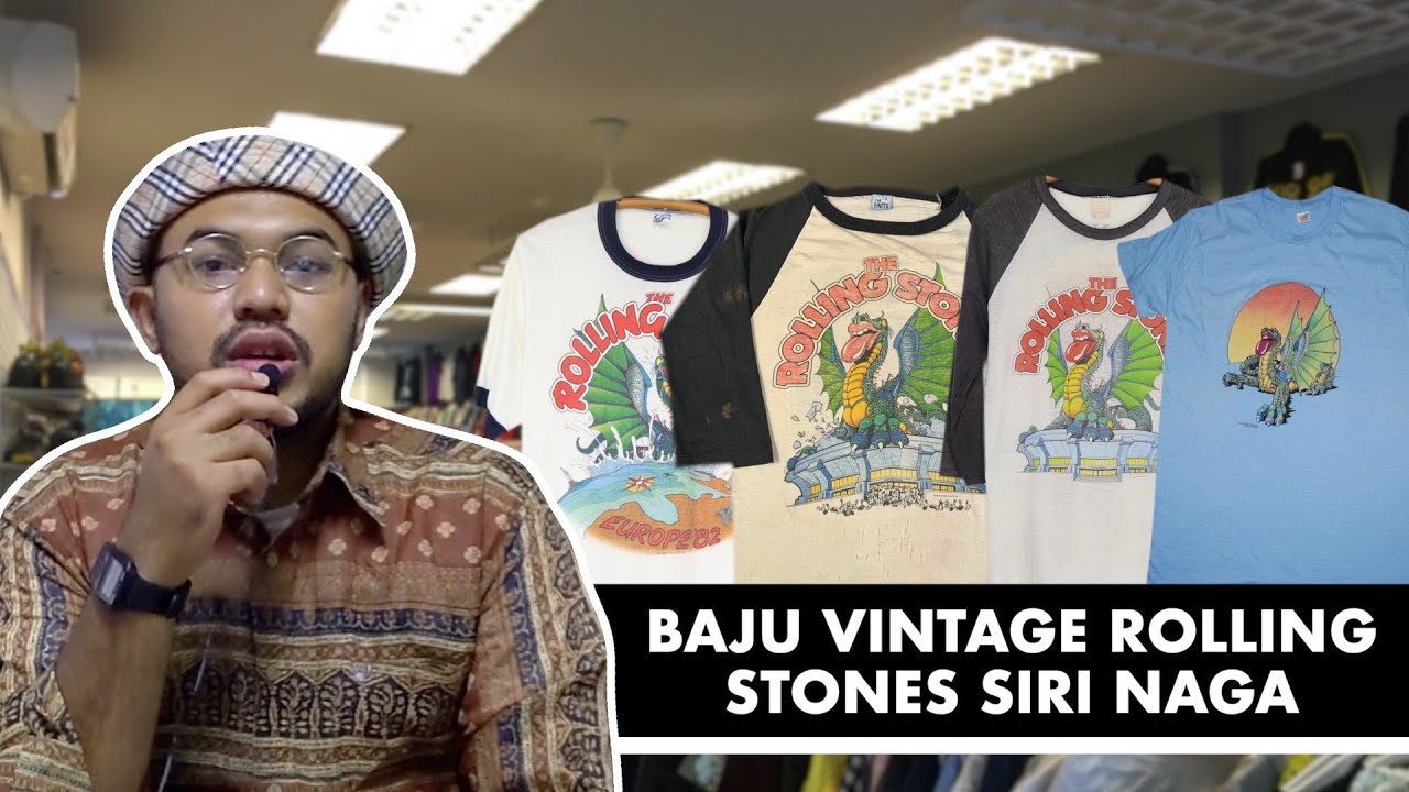 Baju Vintage Rolling Stones Siri Naga