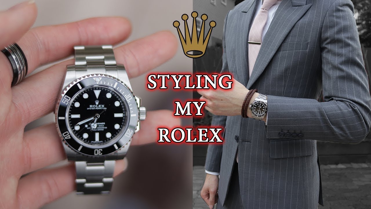 rolex submariner with a suit