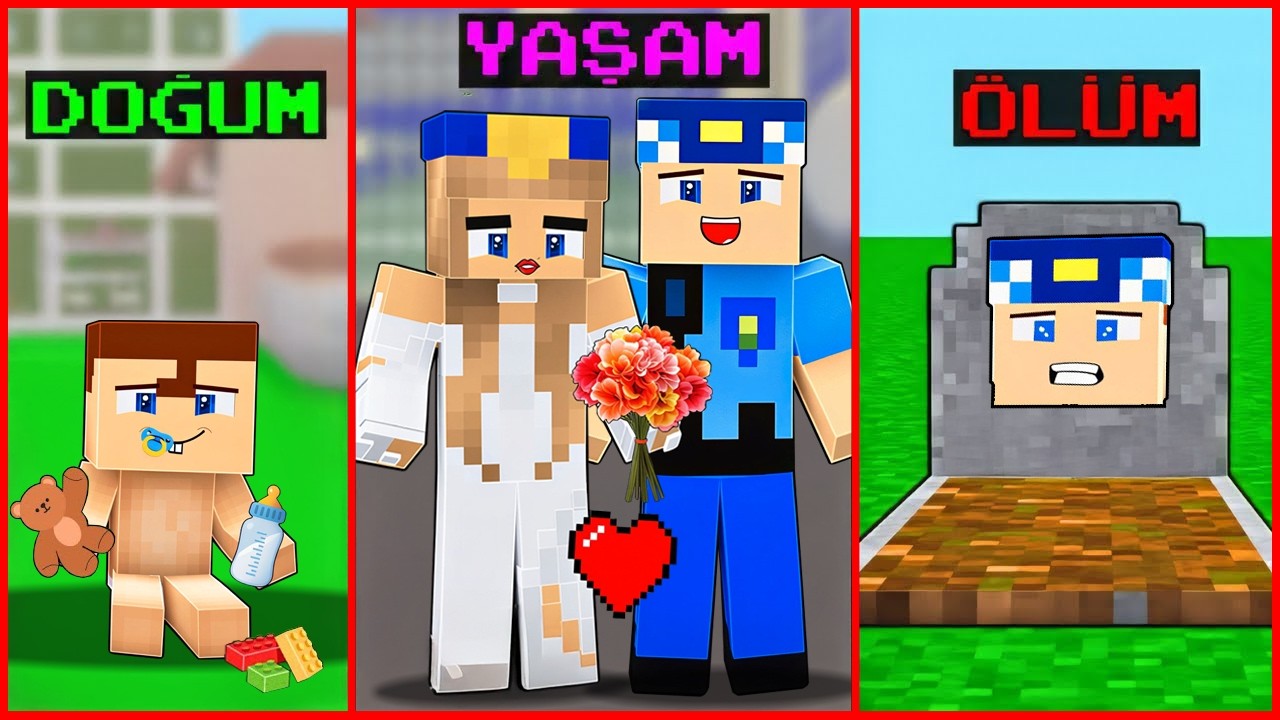 KEREM KOMİSERİN DOĞUMDAN ÖLÜME HAYATI! 😭😱 - Minecraft