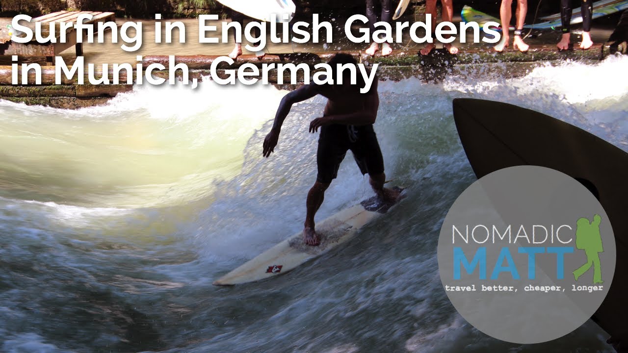 Surfing in the English Gardens in Munich, Germany YouTube