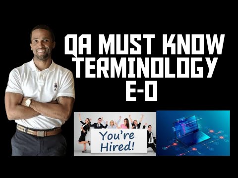 QA Must Know Terminology E-0