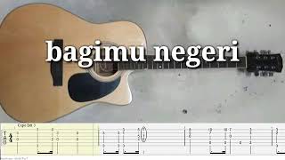 Bagimu negeri guitar cover with tabs